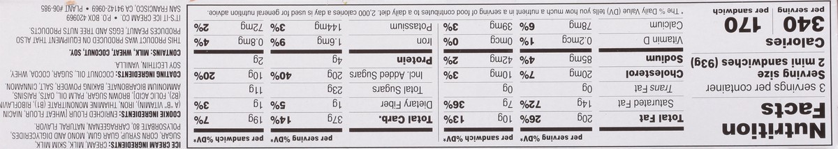 slide 7 of 9, It's-It Mini Vanilla Ice Cream Sandwiches 6 - 2.75 fl oz Sandwiches, 2.75 oz