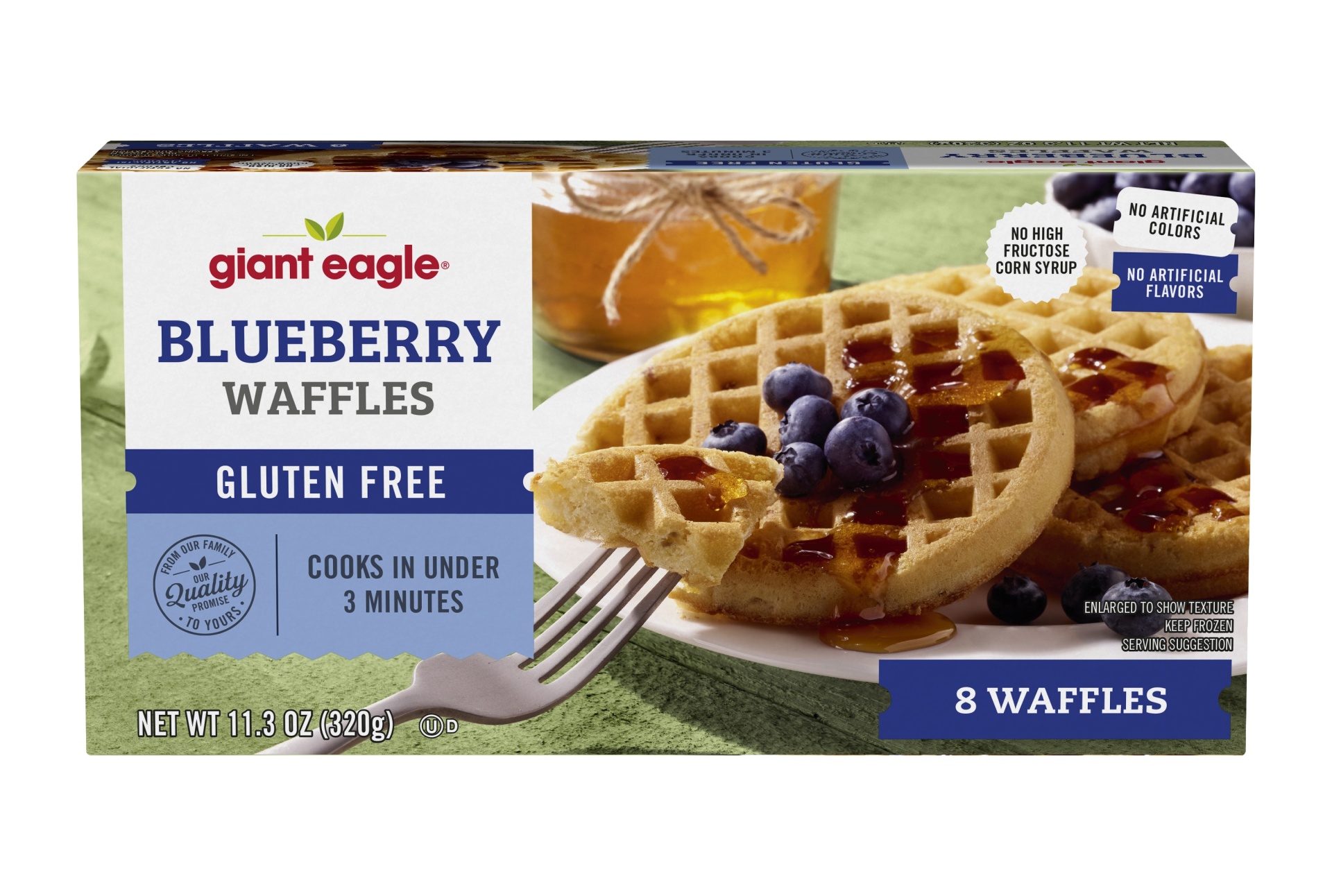 slide 1 of 1, Ge Gluten Free Blueberry Waffle, 11.3 oz