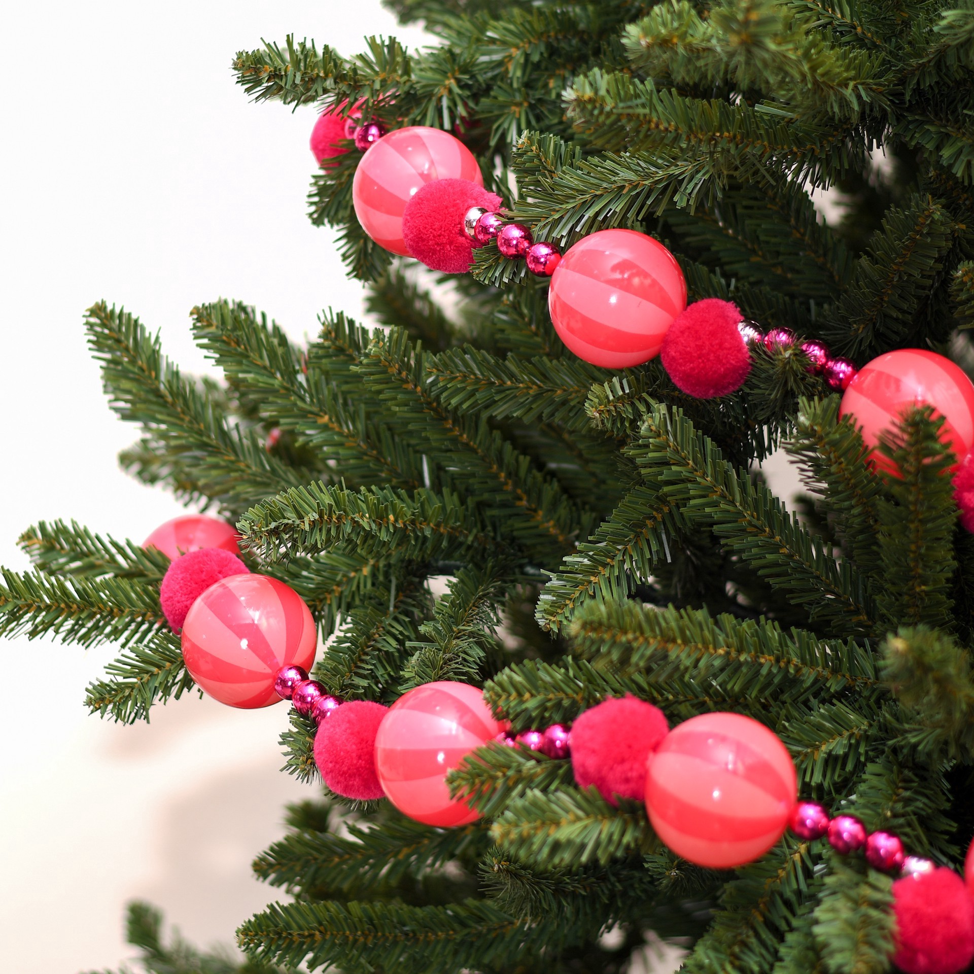 slide 3 of 4, 6ft. Pink Candy Pom Pom Garland By Ashland, 6 ft
