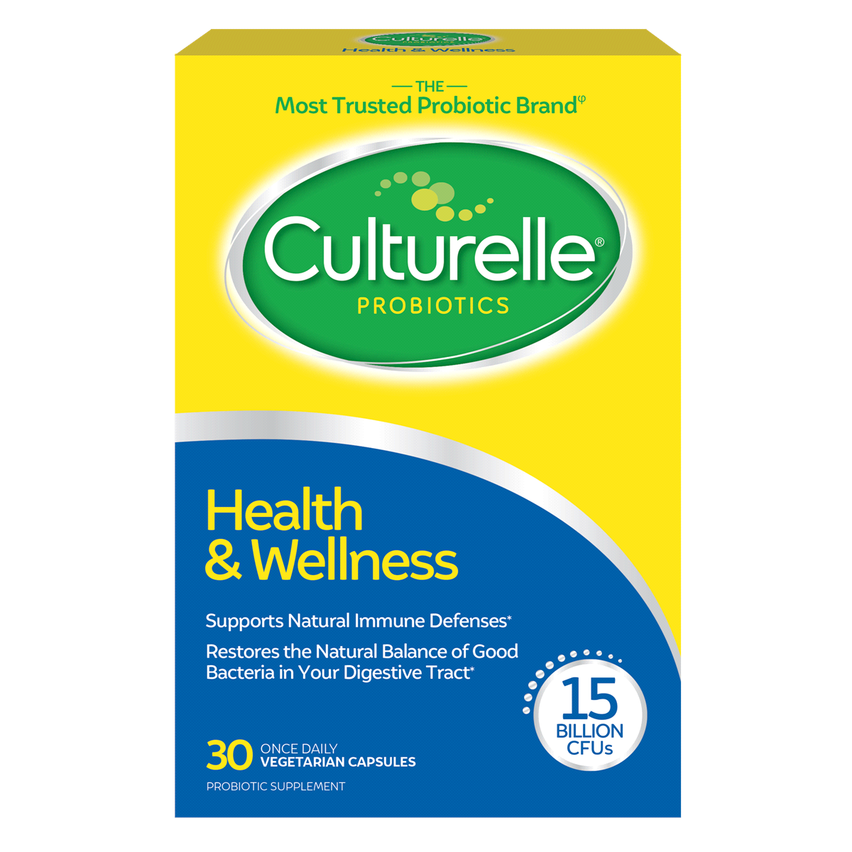 slide 1 of 6, Culturelle Health & Wellness Immunity Support Formula Probiotic, 30 ct