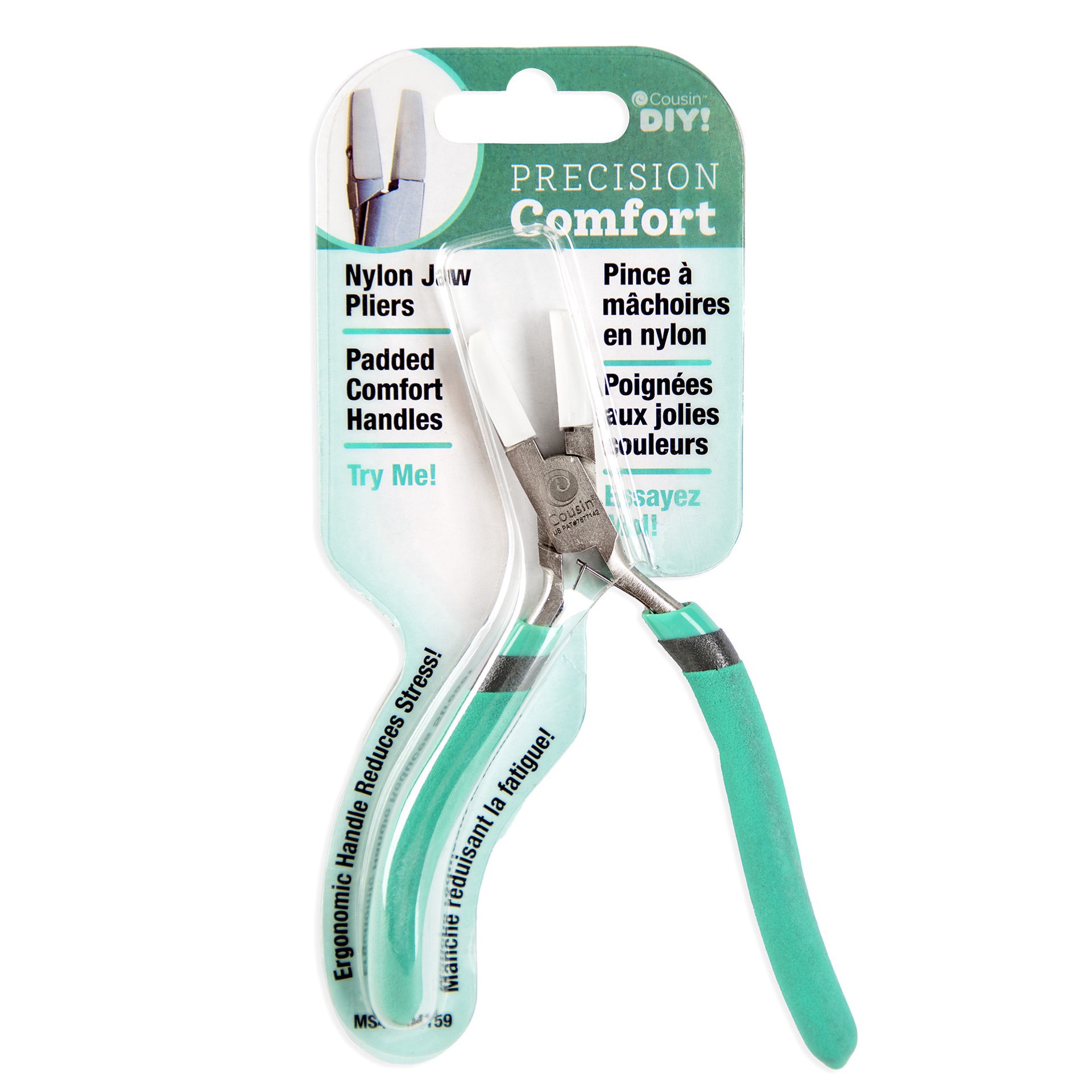 slide 5 of 9, Cousindiy Precision Comfort Nylon Jaw Pliers, 7.25 in x 3 in x 0.6 in