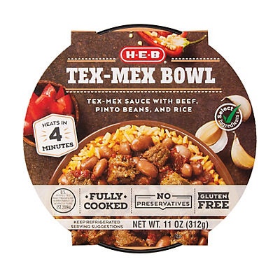 slide 1 of 1, H-E-B Select Ingredients Tex Mex Bowl, 11 oz