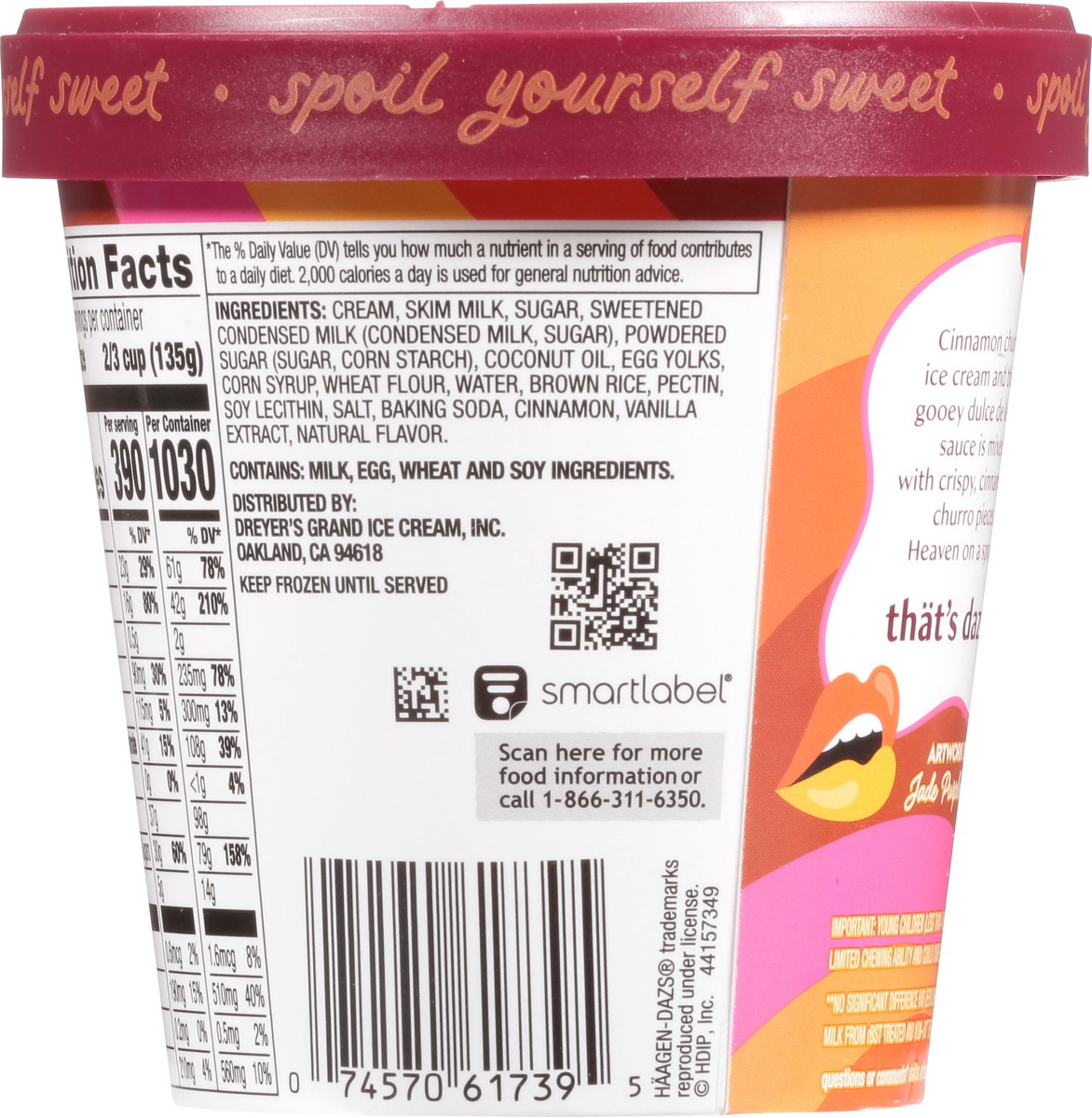 slide 2 of 9, Häagen-Dazs Haagen Dazs Dulce de Leche Churro Ice Cream, 14 fl Oz, 14 fl oz