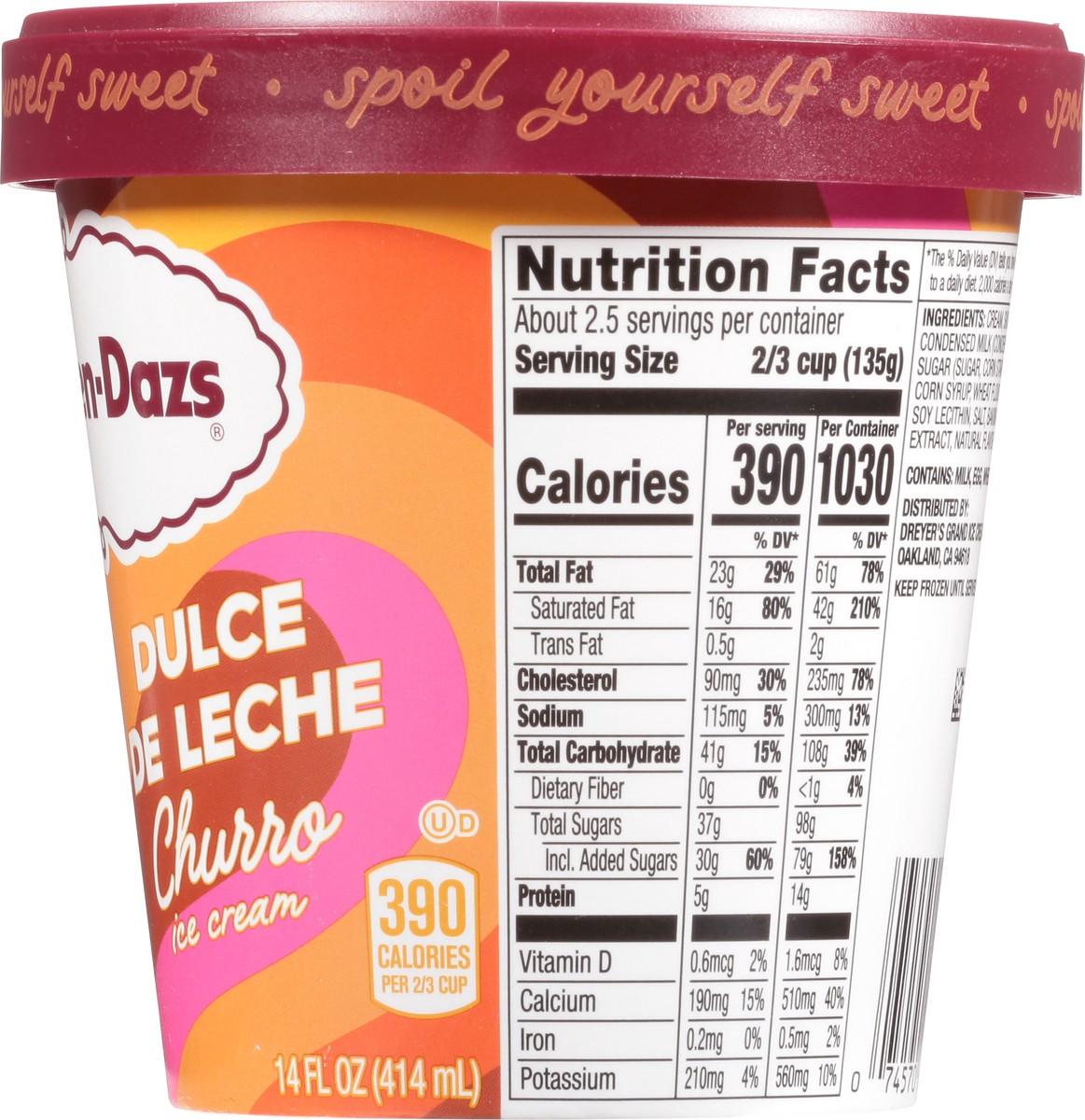 slide 7 of 9, Häagen-Dazs Haagen Dazs Dulce de Leche Churro Ice Cream, 14 fl Oz, 14 fl oz