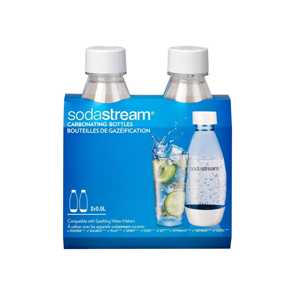 slide 2 of 2, SodaStream White Source Carbonating Bottles, 2 ct; 16 oz