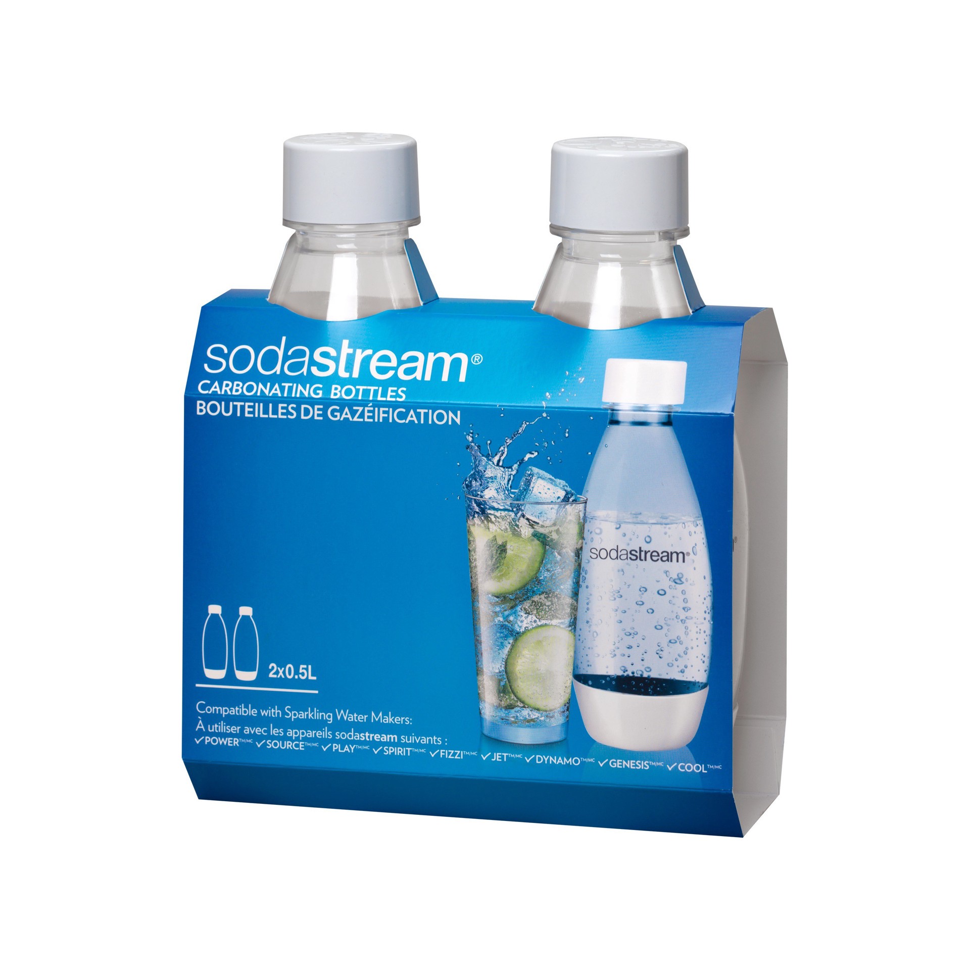 slide 1 of 2, SodaStream White Source Carbonating Bottles, 2 ct; 16 oz