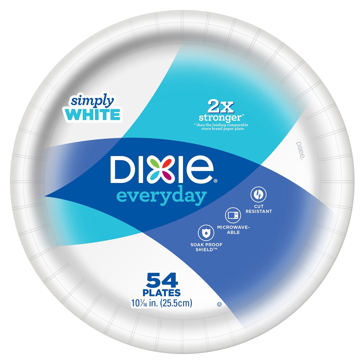 slide 1 of 4, Dixie Everyday 10 Inch White Paper Plates, 54 ct