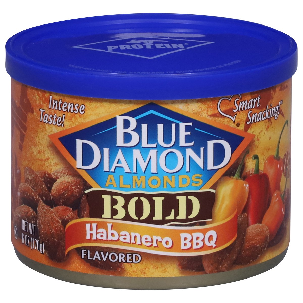slide 1 of 17, Blue Diamond Bold Habanero BBQ Almonds 6 oz, 6 oz