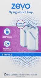Zevo Flying Insect Trap Refill Cartridges 2 ea