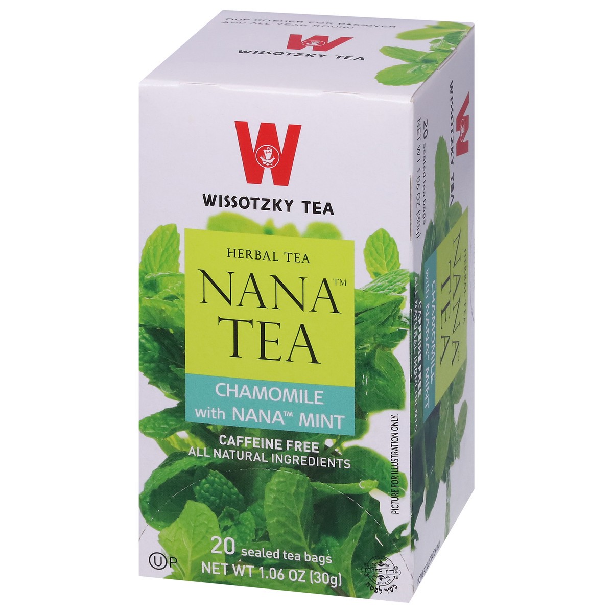 slide 3 of 9, Wissotzky Tea Caffeine Free Tea Bags Chamomile with Nana Mint Herbal Tea - 20 ct, 1.06 oz