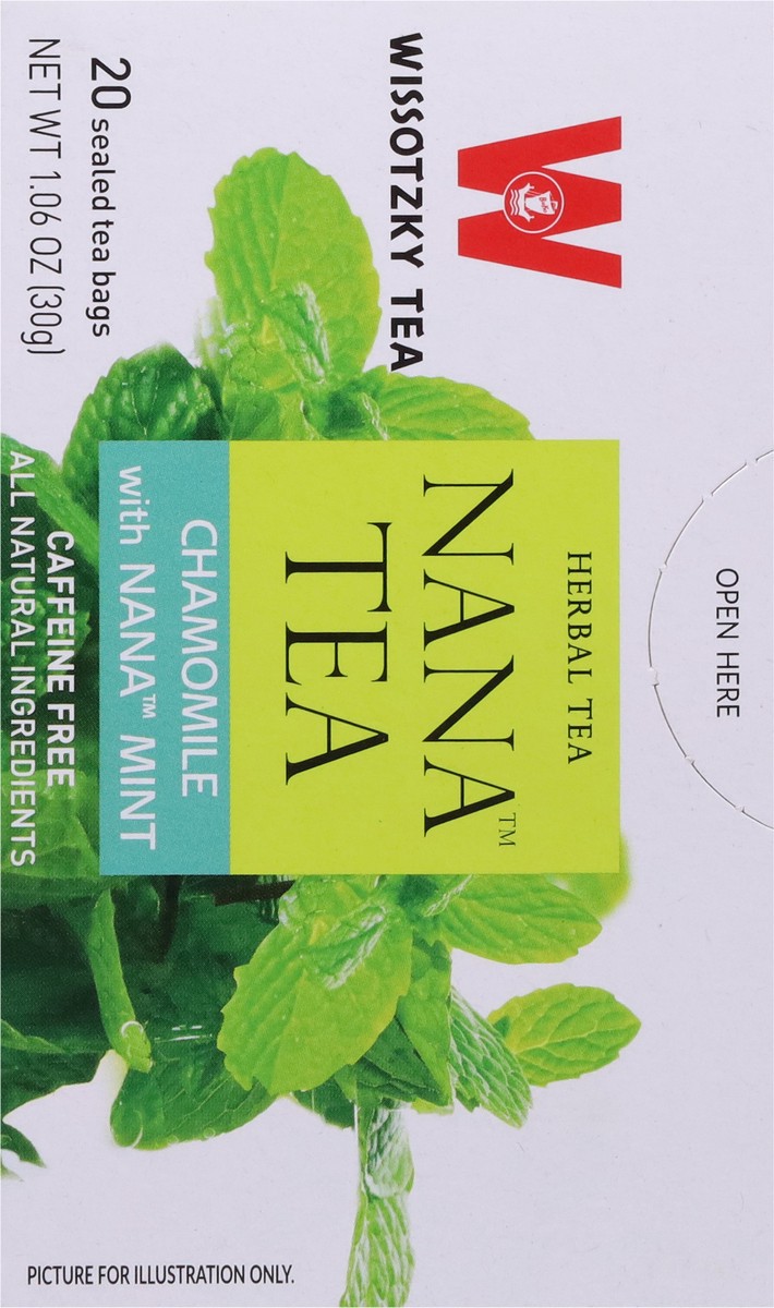 slide 8 of 9, Wissotzky Tea Caffeine Free Tea Bags Chamomile with Nana Mint Herbal Tea - 20 ct, 1.06 oz