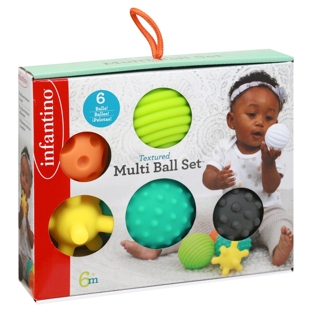 slide 5 of 9, Infantino 6+ Months Textured Multi Ball Set 6 ea, 6 ct