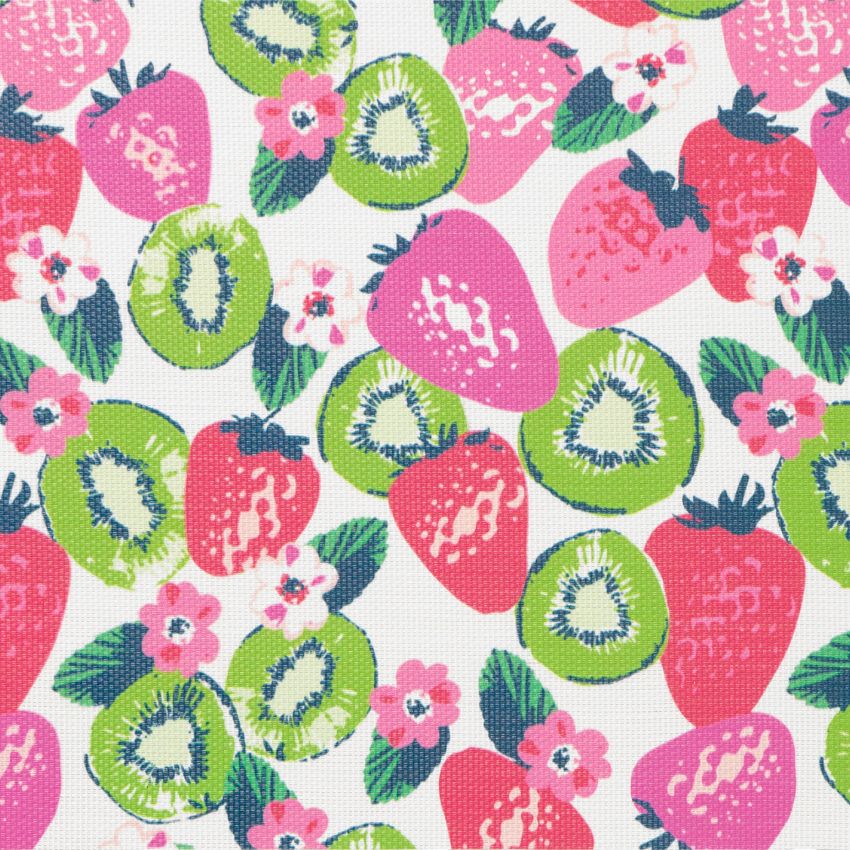slide 2 of 2, Meijer Corporate Seasonal Summer Kiwi & Strawberry Navy 2pc Texteline Placemat, 13 in x 19 in, 2 ct