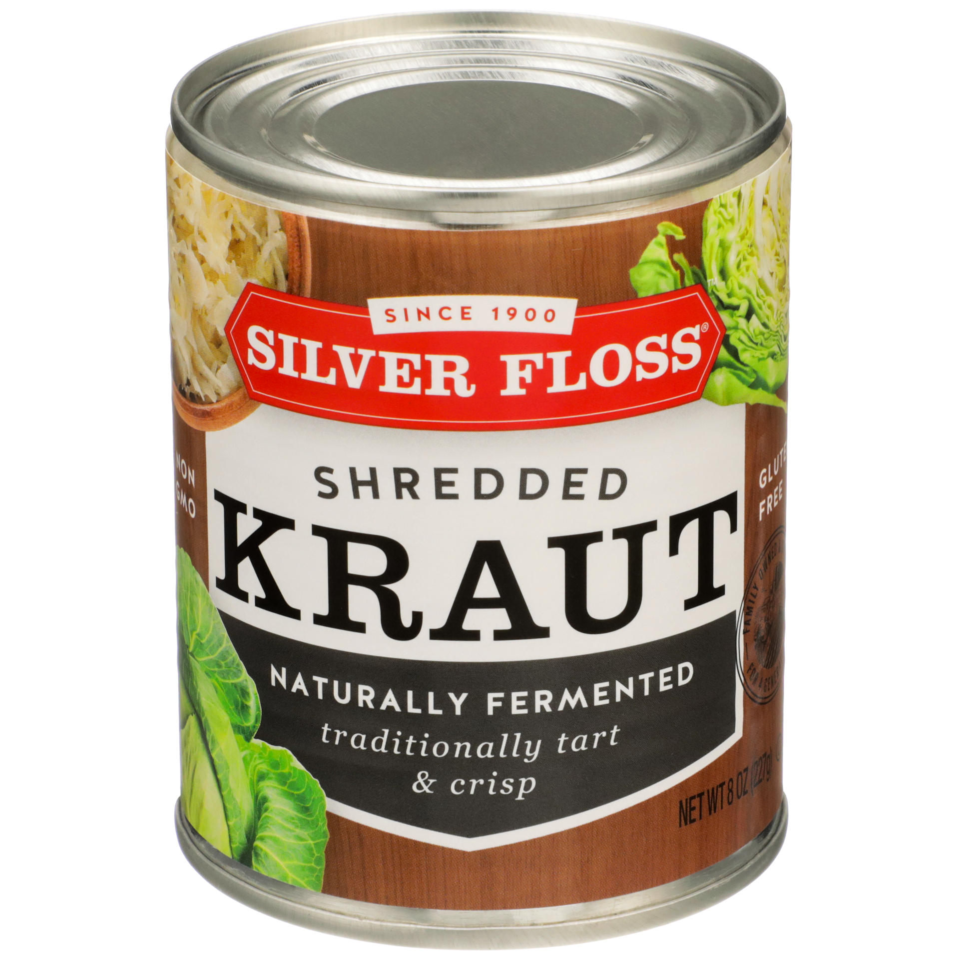 slide 1 of 9, Silver Floss Sauerkraut Shredded 8oz Can, 8 oz