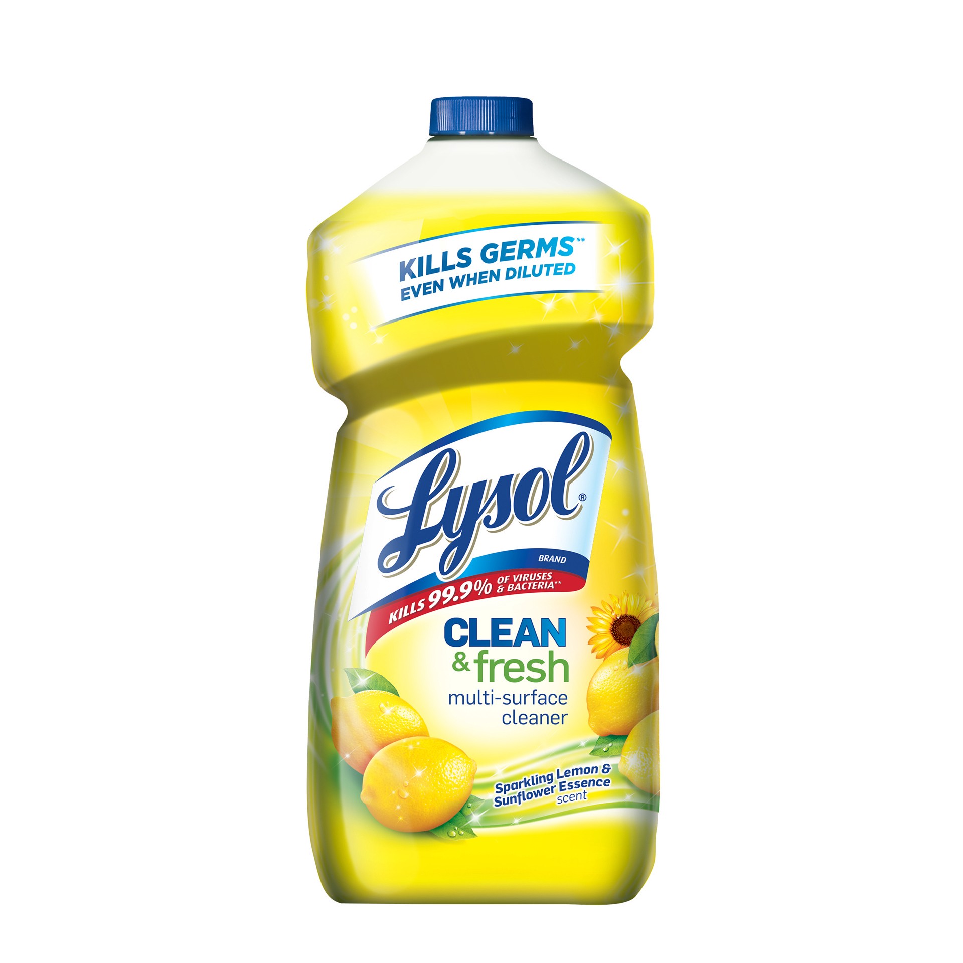 slide 1 of 1, Lysol Clean & Fresh Multi-surface Cleaner Sparkling Lemon & Sunflower Essence, 