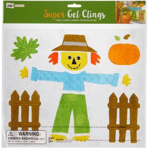 slide 1 of 1, Fall Fest Harvest 12 X 12 Super Gel Clings, Assorted Designs, 1 ct