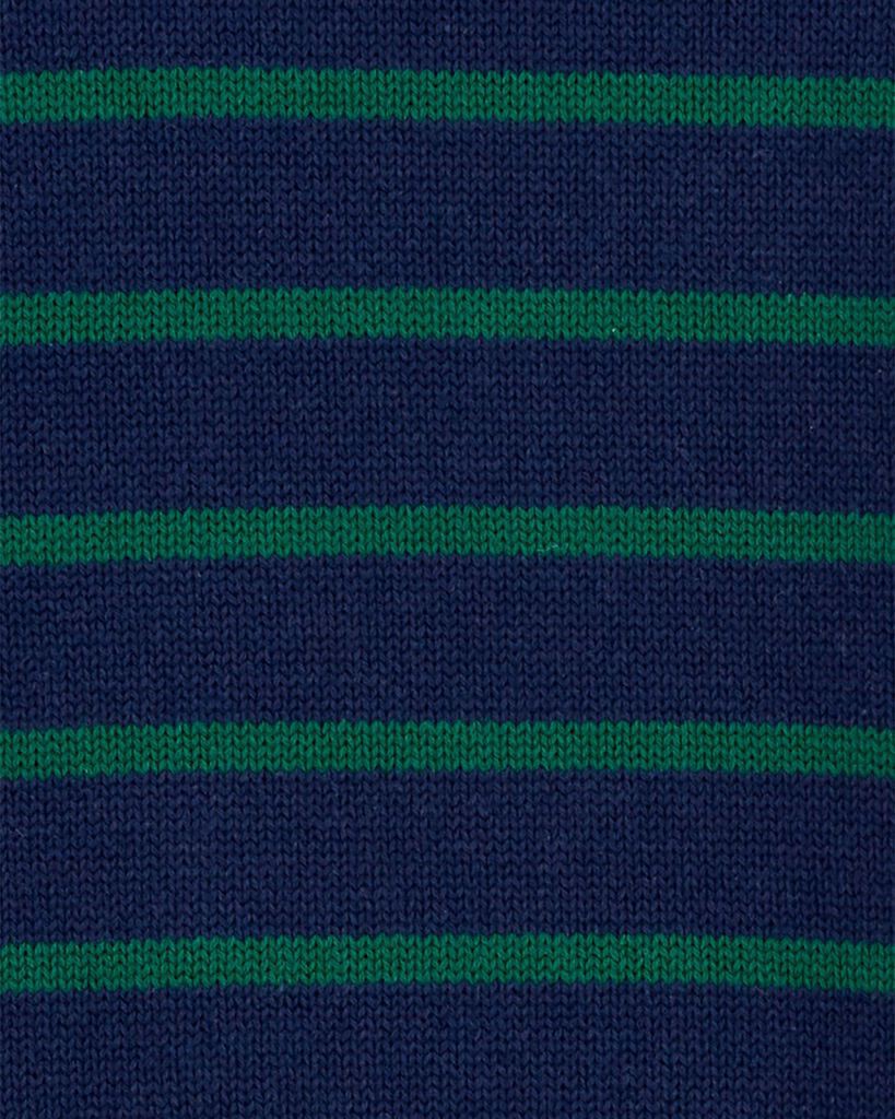 slide 2 of 2, Carter's Kid Navy Green Striped Sweater Navy 5, 1 ct