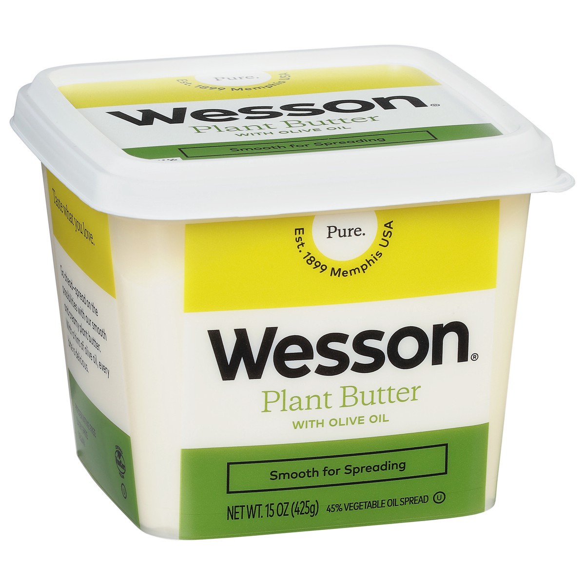 slide 10 of 13, Wesson Plant Butter with Olive Oil 15 oz, 15 oz