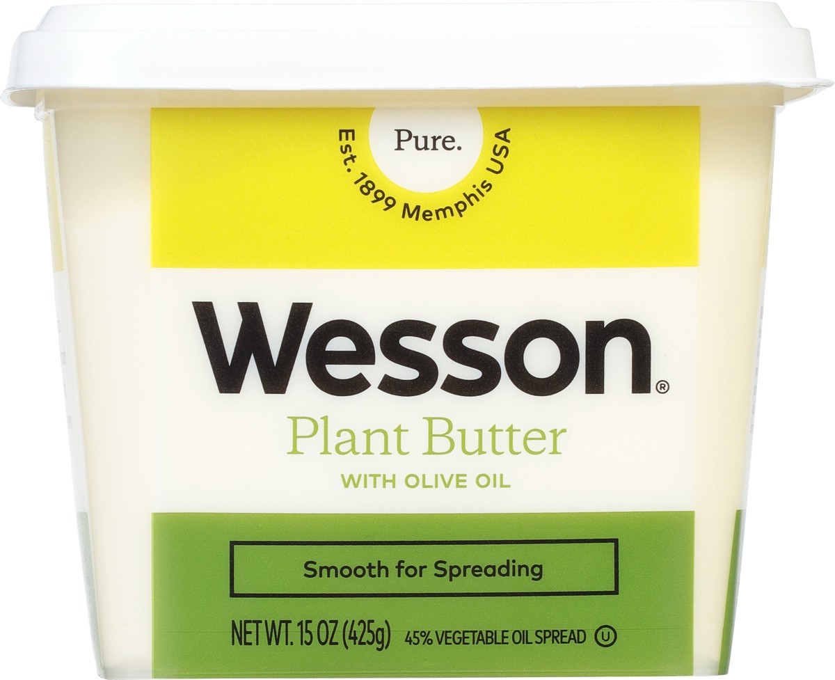 slide 9 of 13, Wesson Plant Butter with Olive Oil 15 oz, 15 oz