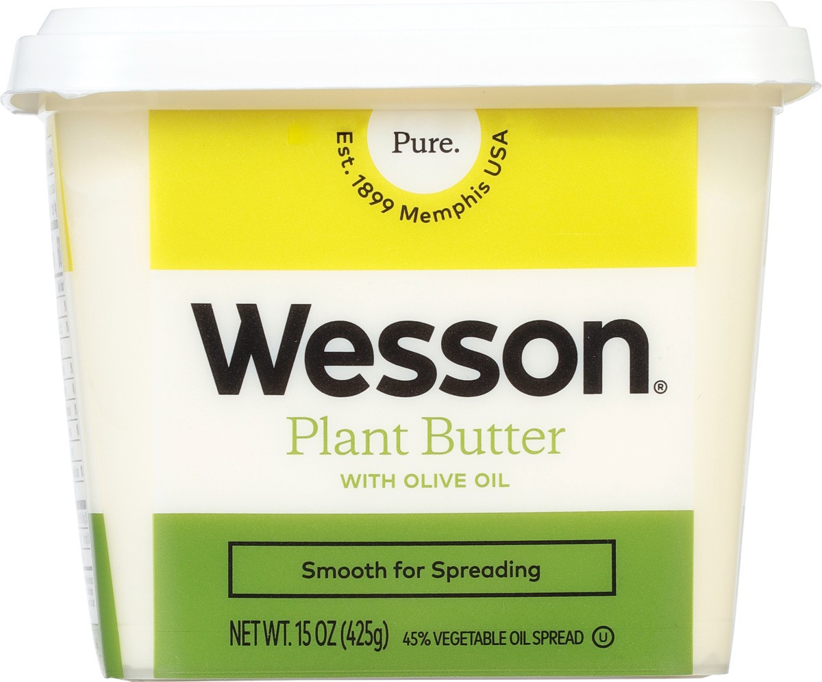 slide 8 of 13, Wesson Plant Butter with Olive Oil 15 oz, 15 oz