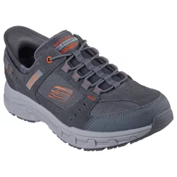 Skechers Men's Oak Canyon Casual Shoes, Grey/Orange, Size 11