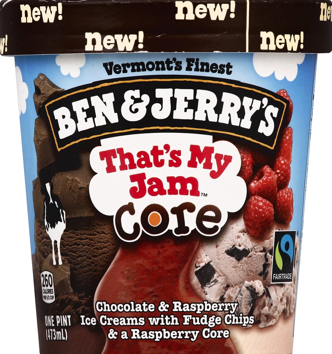 slide 3 of 3, Ben & Jerry's That's My Jam Core Ice Cream, 16 oz