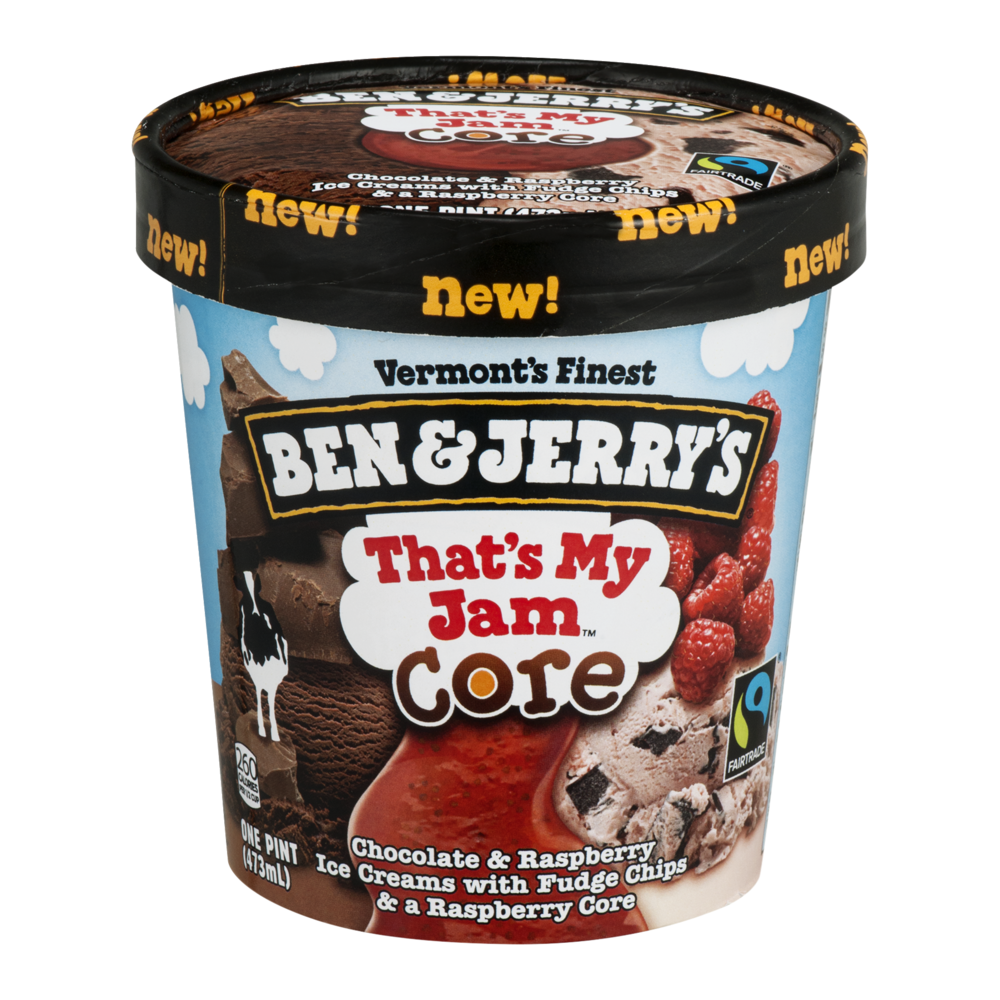 slide 1 of 3, Ben & Jerry's That's My Jam Core Ice Cream, 16 oz