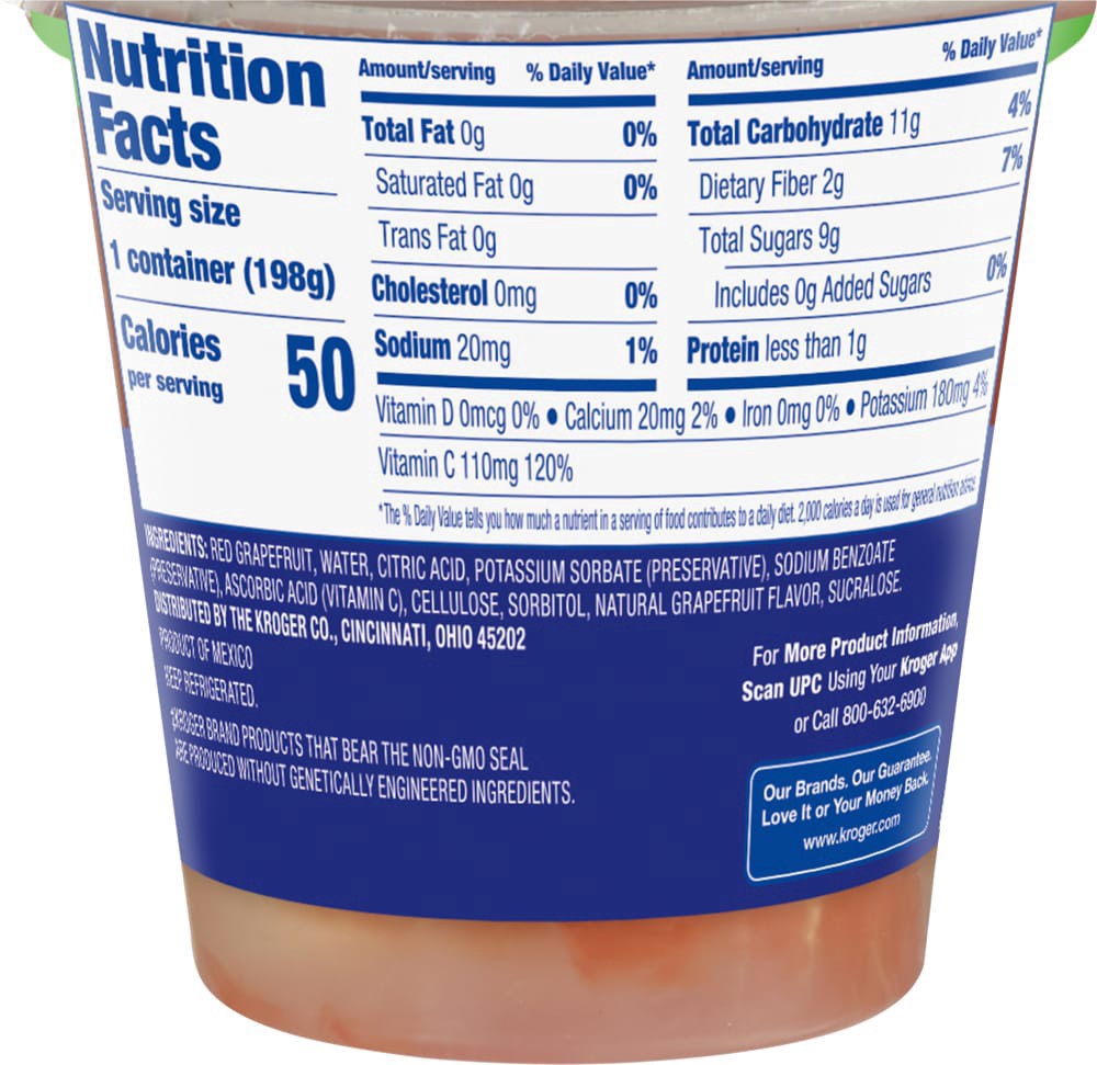 slide 2 of 3, Kroger Grapefruit Cups, 7 oz