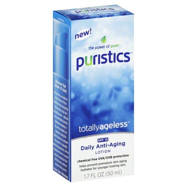 slide 1 of 1, Puristics Totally Ageless Daily Anti-Aging Lotion Spf 15, 1.7 oz