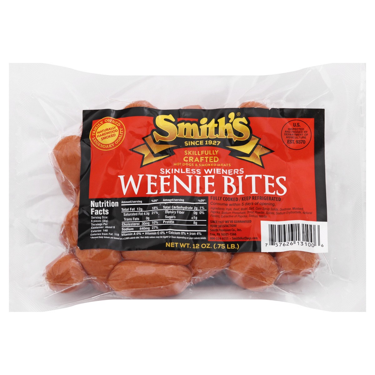 slide 9 of 9, Smith's Weenie Bites 12 oz, 12 oz