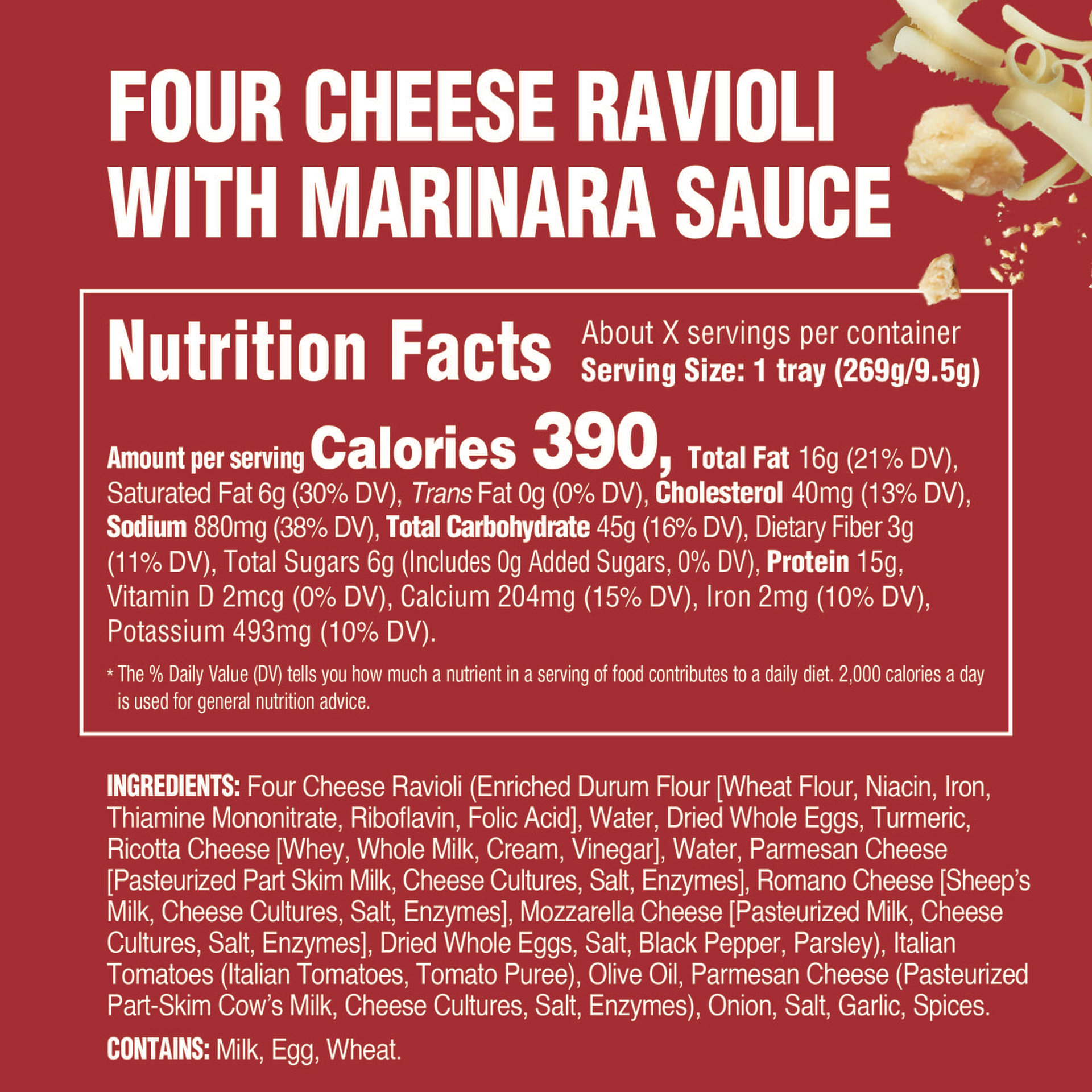 slide 2 of 2, Rao's Homemade Four Cheese Ravioli with Marinara Sauce 9.5 oz, 9.5 oz