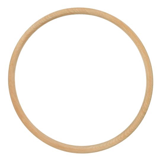 slide 1 of 2, 10" Beechwood Macrame Hoop By Loops & Threads, 10 in
