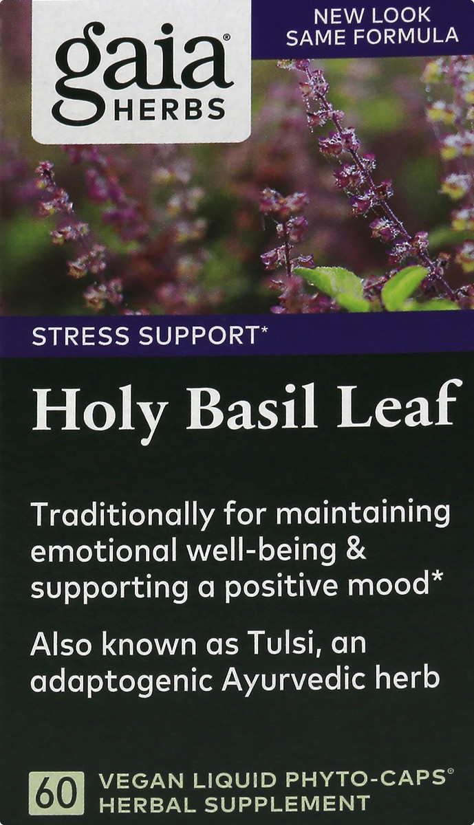 slide 3 of 13, Gaia Herbs Holy Basil Leaf Herbal Supplement, 60 ct