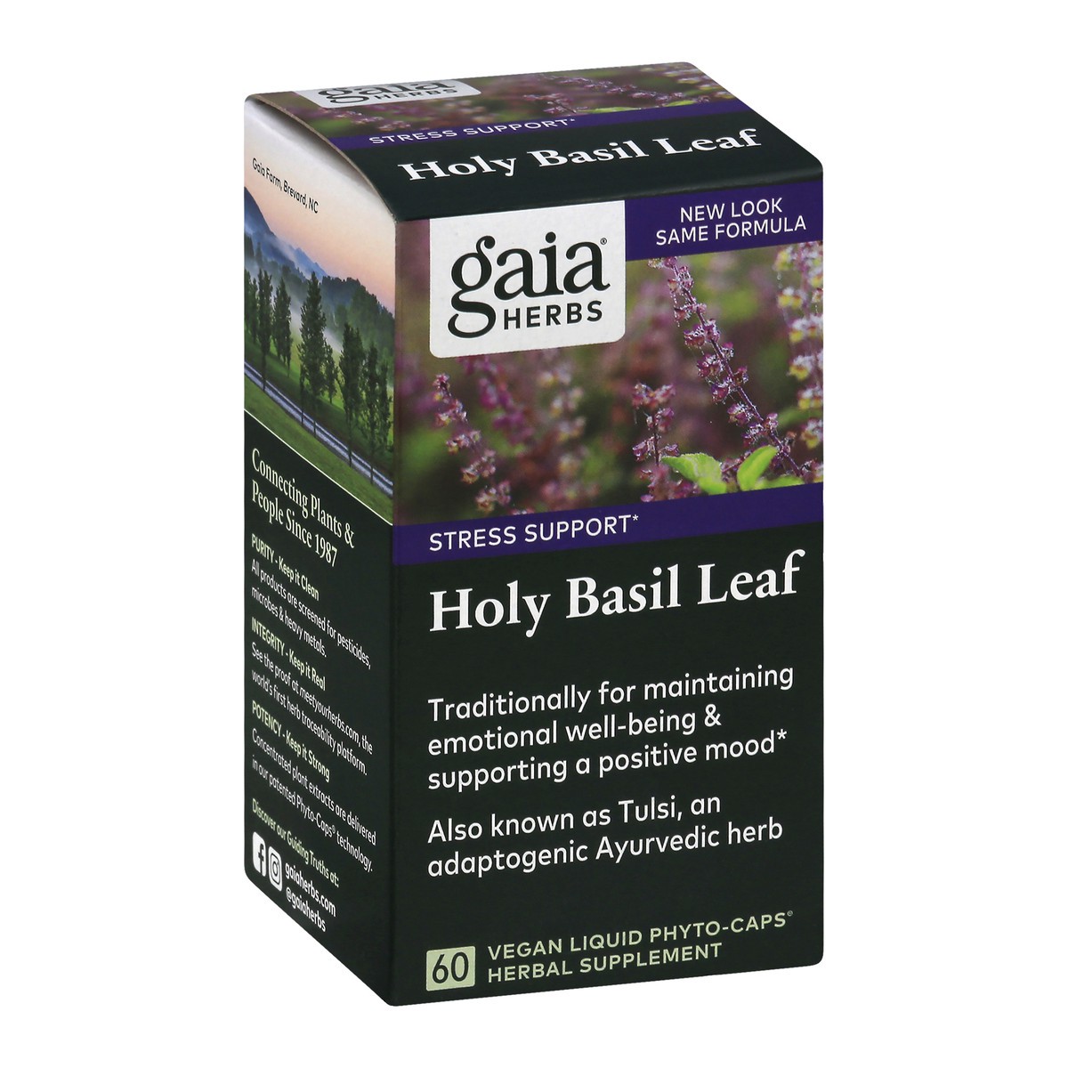 slide 11 of 13, Gaia Herbs Holy Basil Leaf Herbal Supplement, 60 ct
