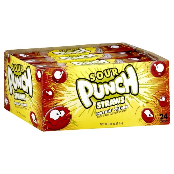 slide 1 of 1, Sour Punch Cherry - 24 ct, 24 ct