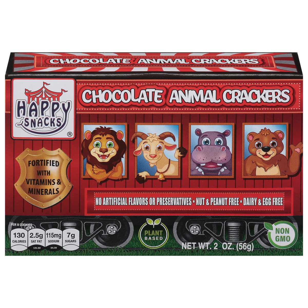 slide 12 of 13, Happy Snacks Chocolate Animal Crackers 2 oz, 2 oz