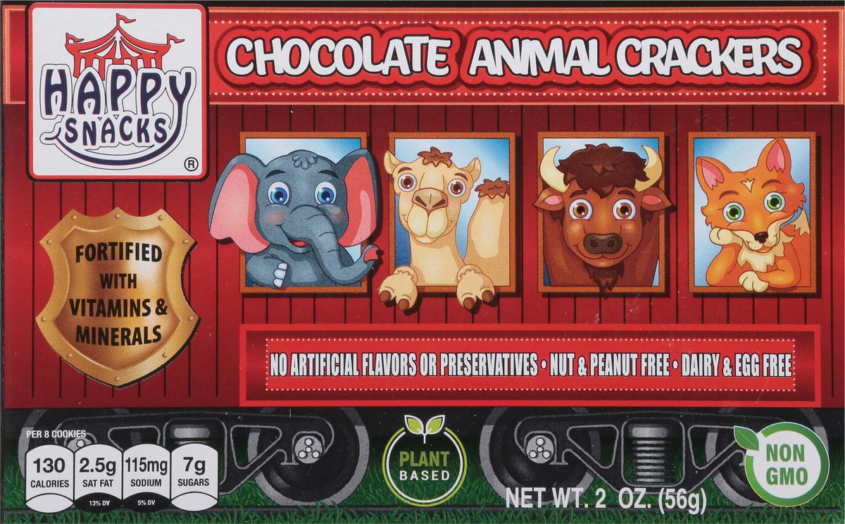 slide 4 of 13, Happy Snacks Chocolate Animal Crackers 2 oz, 2 oz
