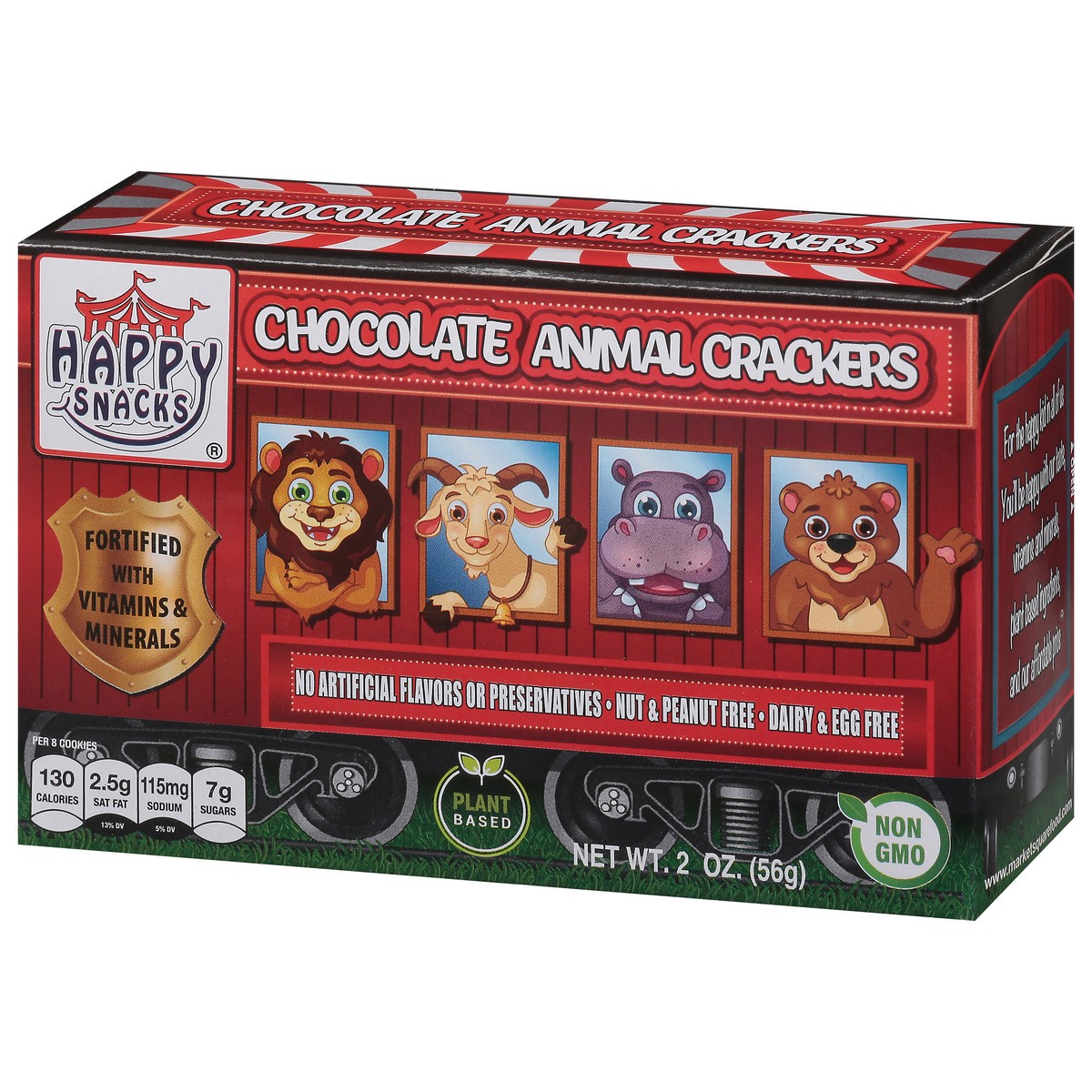 slide 6 of 13, Happy Snacks Chocolate Animal Crackers 2 oz, 2 oz