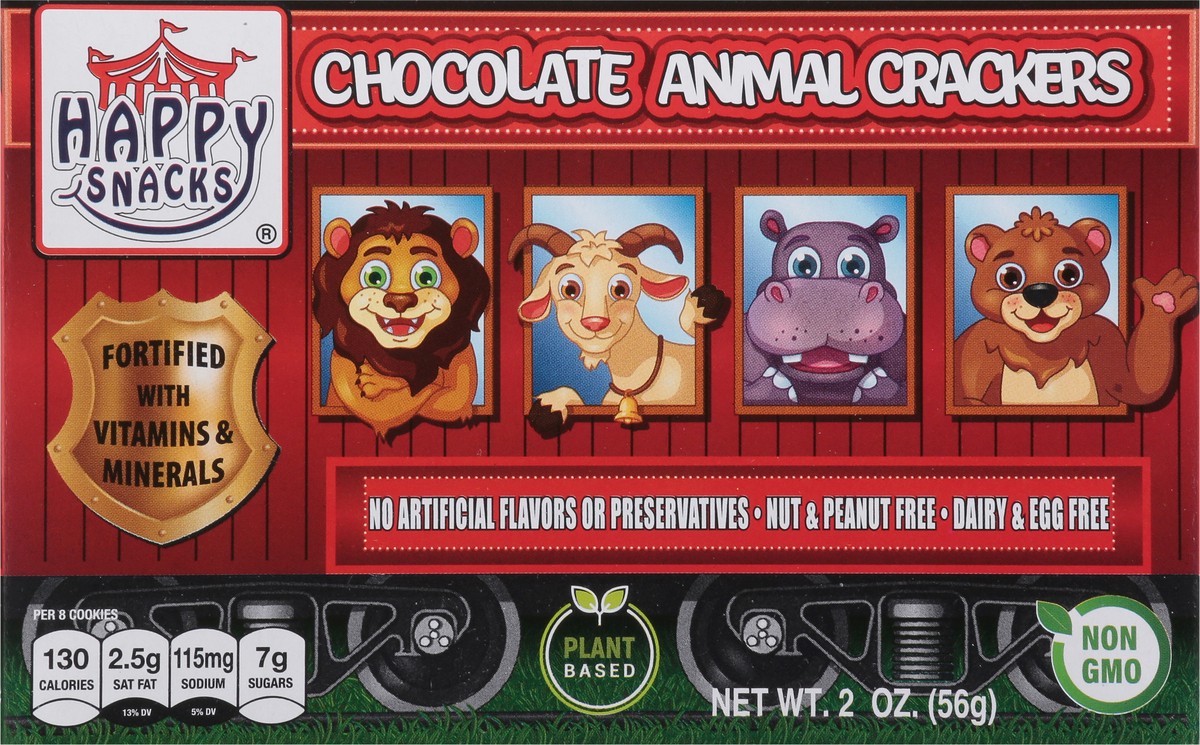slide 10 of 13, Happy Snacks Chocolate Animal Crackers 2 oz, 2 oz