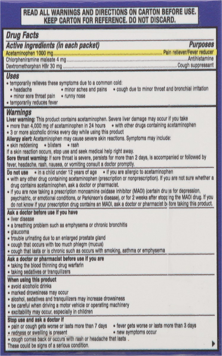 slide 5 of 9, Theraflu Max Strength Nighttime Flu Medicine for Flu Symptom Relief - 6 Packets, 6 ct