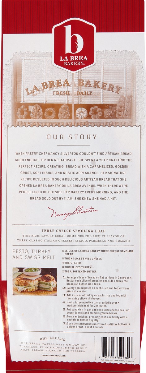 slide 5 of 10, La Brea Bakery Three Cheese Semolina Loaf 16 oz, 16 oz