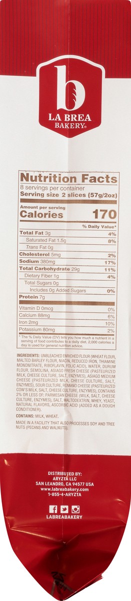 slide 9 of 10, La Brea Bakery Three Cheese Semolina Loaf 16 oz, 16 oz