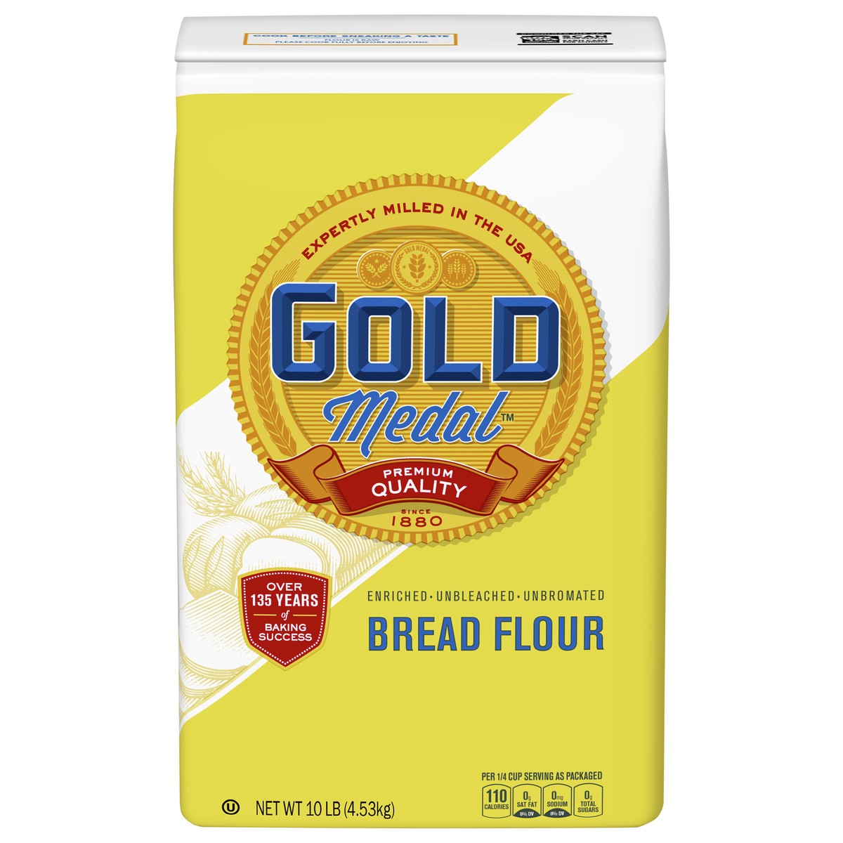 slide 5 of 14, Gold Medal Premium Quality Unbleached Bread Flour, 10 pounds, 10 lb