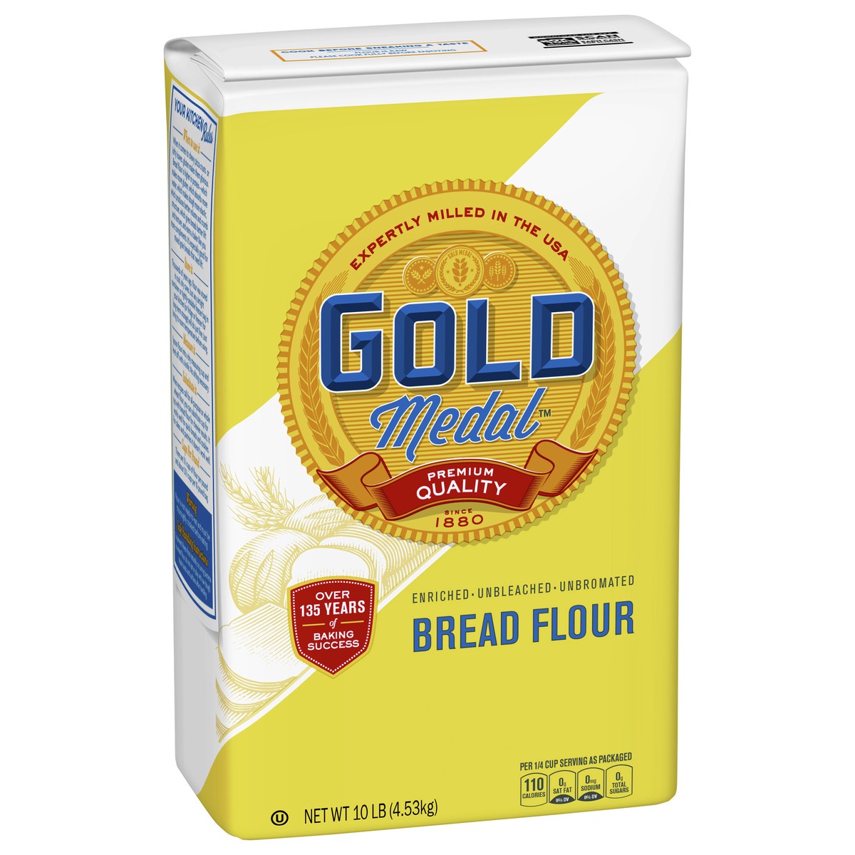 slide 3 of 14, Gold Medal Premium Quality Unbleached Bread Flour, 10 pounds, 10 lb