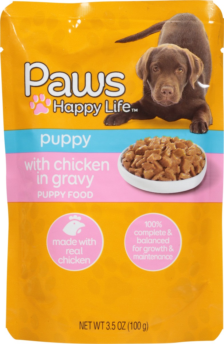 slide 17 of 17, Paws Happy Life Puppy Food with Chicken in Gravy 3.5 oz, 3.5 oz