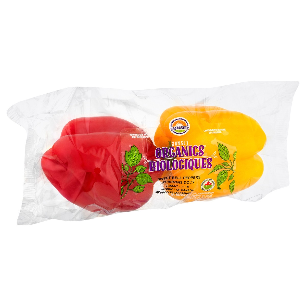 slide 4 of 4, SUNSET Organic Sweet Bell Peppers 2ct, 1 ct