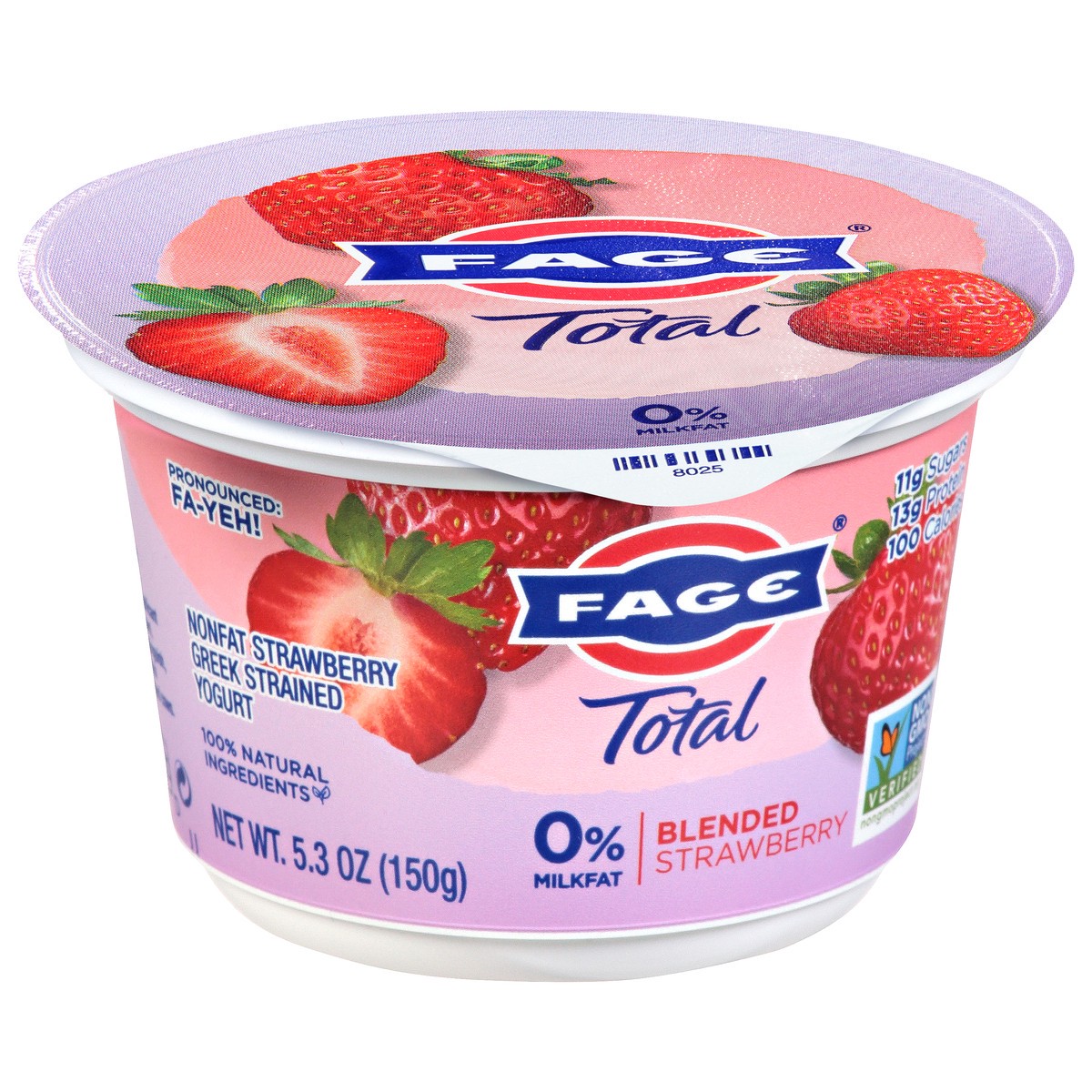 slide 5 of 13, Fage Strawberry Greek Yogurt Nonfat Blended, 5.3 oz