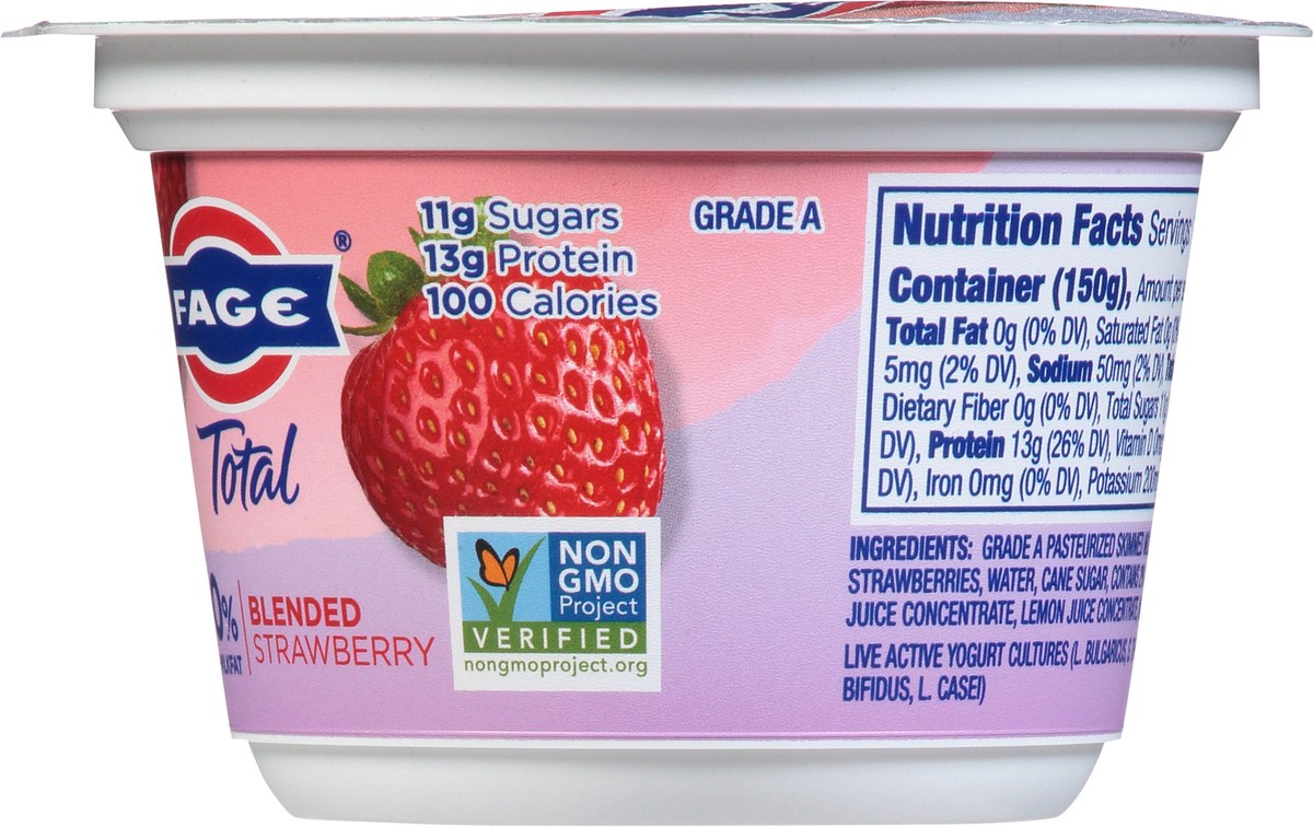 slide 6 of 13, Fage Strawberry Greek Yogurt Nonfat Blended, 5.3 oz