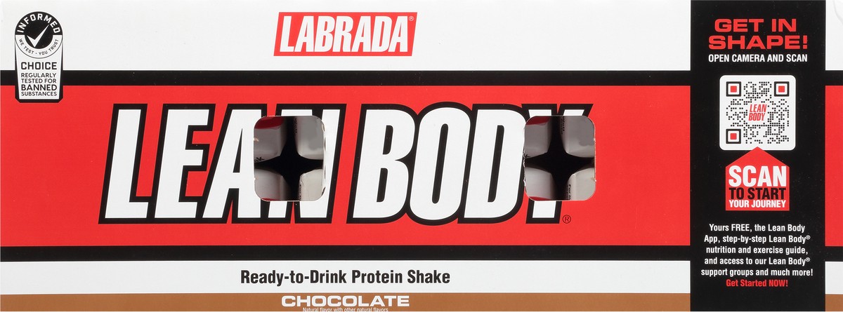 slide 13 of 14, Labrada Lean Body 12 Pack Chocolate Ready-to-Drink Protein Shake 12 - 17 fl oz Cartons, 12 ct