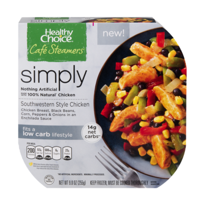 slide 1 of 1, Healthy Choice Cafe Steamers Southwestern Style Chicken, 9 oz